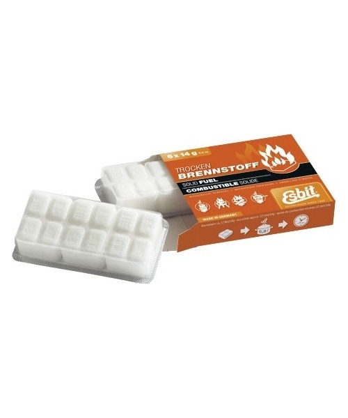 Išgyvenimo reikmenys ir jų rinkiniai Esbit: Kietasis kuras Esbit, 6x14g