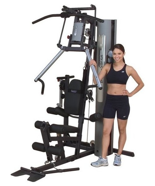Multifunkciniai treniruokliai Body-Solid: Daugiafunkcis treniruoklis Body-Solid G2B su laisvais svorias