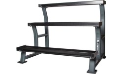 Dumbbell Stands inSPORTline: 3 lygių horizantalus stovas hanteliams inSPORTline Profirack III PRO