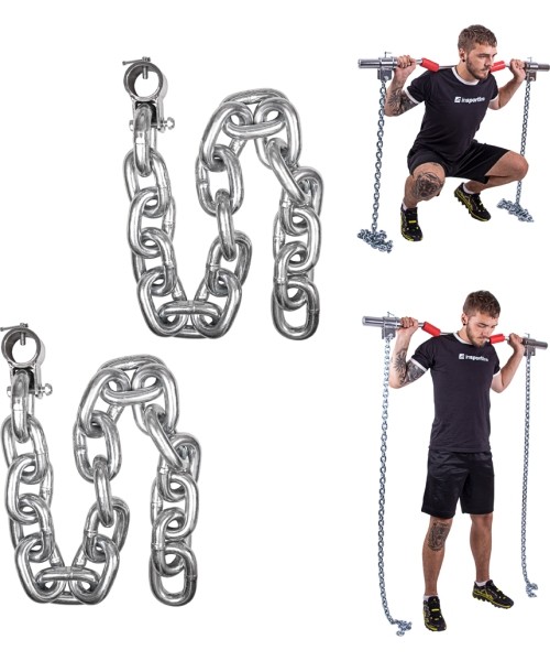 Grandinės štangai inSPORTline: Grandinė svorių kėlimui inSPORTline Chainbos 2x25kg