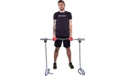 Full Weight Sets inSPORTline: Sunkumų kilnojimo grandinės + grifas inSPORTline Chainbos Set 2x25kg