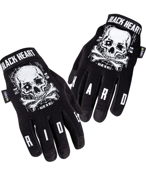 Vyriškos vasarinės motociklininko pirštinės W-TEC: Moto pirštinės W-TEC Web Skull