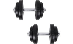 Adjustable Dumbbells inSPORTline: Keičiamo svorio hantelių ir štangos rinkinys inSPORTline BS08 3–50 kg