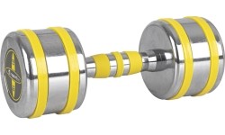 Chrome Dumbbells inSPORTline: Chromuotas hantelis inSPORTline Yellsteel 10 kg