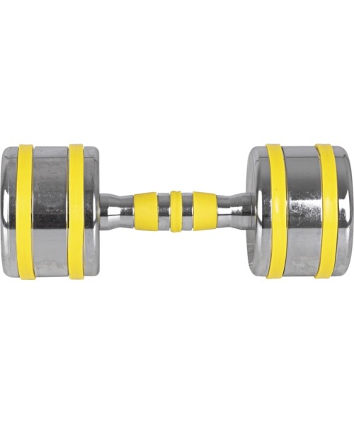 Chrome Dumbbells inSPORTline: Chromuotas hantelis inSPORTline Yellsteel 10 kg
