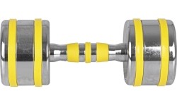 Chrome Dumbbells inSPORTline: Chromuotas hantelis inSPORTline Yellsteel 10 kg