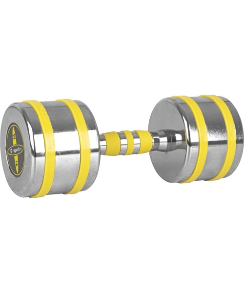 Chromuoti hanteliai inSPORTline: Chromuotas hantelis inSPORTline Yellsteel 14 kg