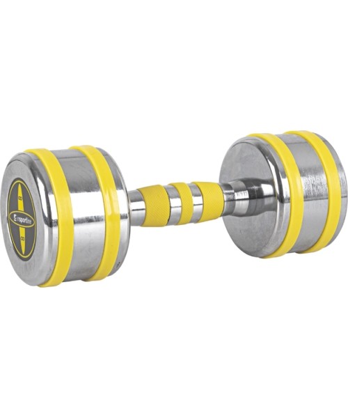 Chromuoti hanteliai inSPORTline: Chromuotas hantelis inSPORTline Yellsteel 6 kg