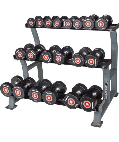 Chromuoti hanteliai inSPORTline: Single-Handed Dumbbell Set inSPORTline Profi 2 x 2-20 kg