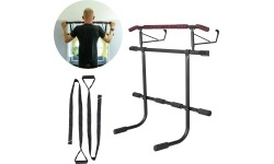 Cross Bars with Parallels inSPORTline: Durų staktos skersinis / lygiagretės su treniruočių diržais inSPORTline HR5004 70–92cm...
