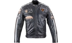 Vyriškos odinės motociklų striukės W-TEC: Vyriška odinė motociklininko striukė W-TEC Black Cracker