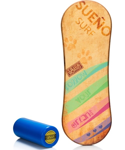 Pusiausvyros platformos : Balansinė lenta Trickboard Classic Sueno Surf su mėlynu volu