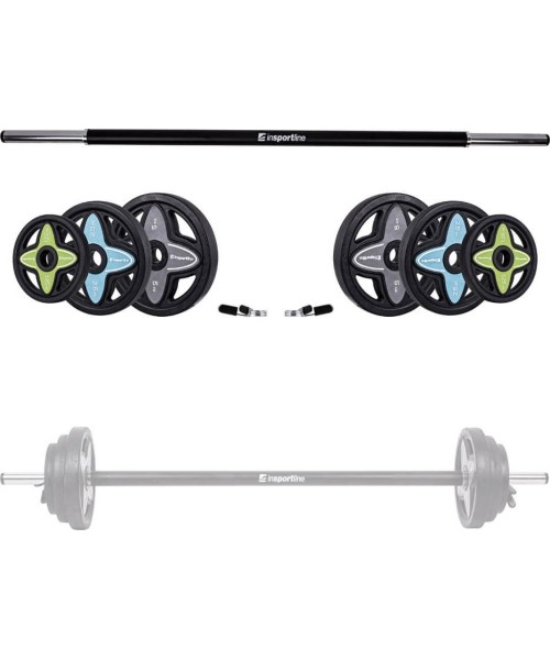 Full Weight Sets inSPORTline: Body Pump grifo ir svorių rinkinys inSPORTline PumpStar 2-20kg