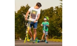 Vaikiški paspirtukai Worker: Sulankstomas paspirtukas su šviečiančiais ratukais Worker Plofi Led (iki 50 kg)