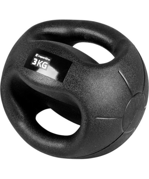 Medicininiai kamuoliai su rankenomis inSPORTline: Medicininis kamuolys su rankenomis inSPORTline GrabMe 3kg