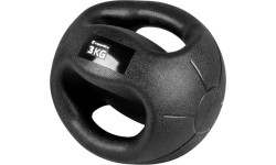Medicininiai kamuoliai su rankenomis inSPORTline: Medicininis kamuolys su rankenomis inSPORTline GrabMe 3kg