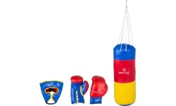 Bokso maišai Spartan: Bokso maišas + galvos apsauga + pirštinės Spartan 1kg