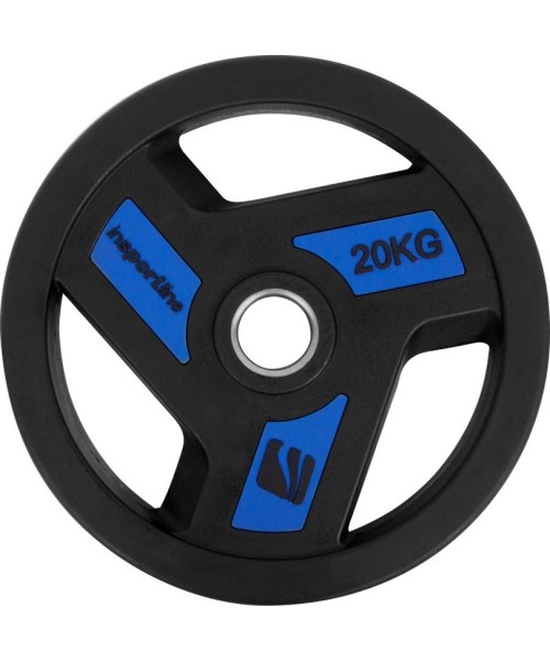50 mm - HERK svoriai su padidintu atsparumu inSPORTline: Guma padengtas olimpinis svoris 50mm inSPORTline Herk 20kg