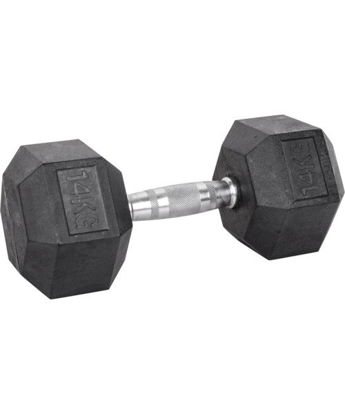 Šešiakampiai hanteliai inSPORTline: Šešiakampis hantelis inSPORTline HEX 14kg
