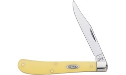 Medžiokliniai ir išgyvenimo peiliai W.R. Case & Sons Cutlery Co.: Sulankstomas peilis Case CV Barehead Slimline Trapper, gelt...