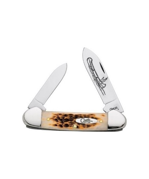 Multifunction Tools and Knives W.R. Case & Sons Cutlery Co.: Kišeninis peiliukas Case CV Canoe, gintaro spalvos