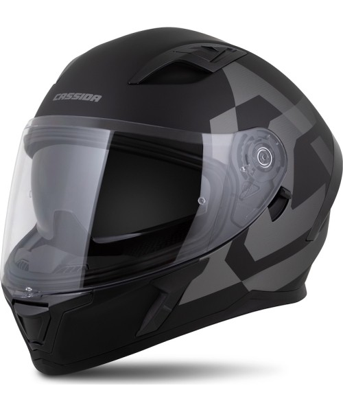 Full Face Helmets Cassida: Motociklininko šalmas Cassida Orbit Grind Matte Black/Gray