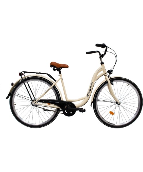 Dviračiai jaunimui ir suaugusiems : Zeger Classic 28" N3 dydis 19" (48 cm) (kreminė)
