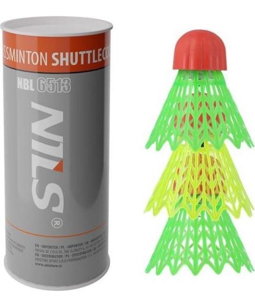 Badminton Shuttlecocks Nils: Greitojo badmintono plunksniukai Nils NBL6513, nailonas, 3 vnt.