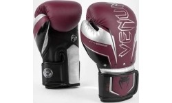 Boxing Gloves Venum: "Venum Elite Evo" bokso pirštinės - bordo/ sidabro spalvos