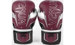 Boxing Gloves Venum: "Venum Elite Evo" bokso pirštinės - bordo/ sidabro spalvos