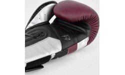 Boxing Gloves Venum: "Venum Elite Evo" bokso pirštinės - bordo/ sidabro spalvos