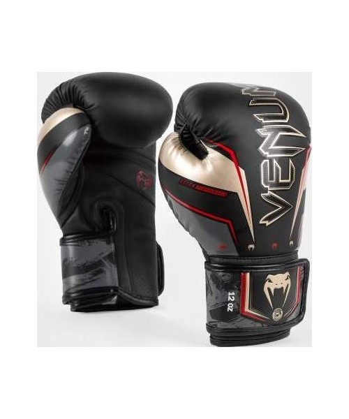 Boxing Gloves Venum: "Venum Elite Evo" bokso pirštinės - juodos/auksinės/raudonos