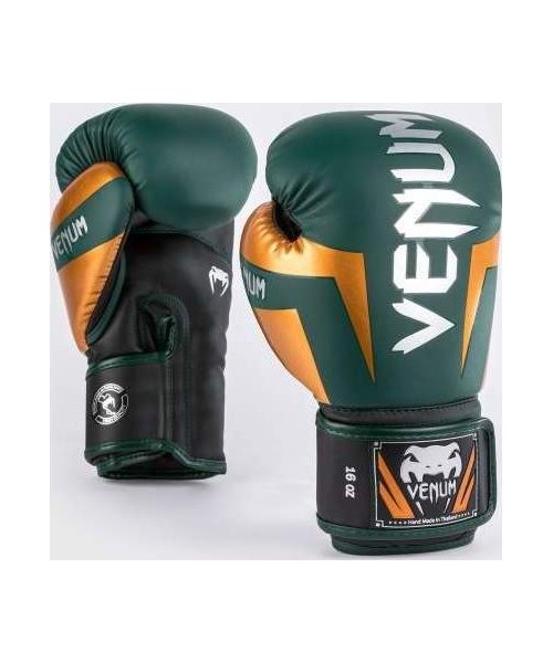 Boxing Gloves Venum: "Venum Elite" bokso pirštinės - žalios, bronzinės ir sidabrinės