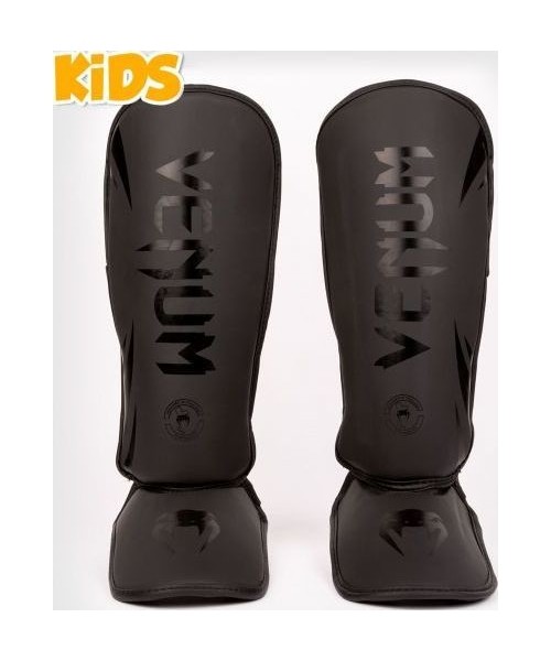 Kojų ir blauzdų apsaugos Venum: Venum Challenger Kids Shin Guards - Black/Black