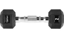 Rubber Dumbbells HMS: HEX PRO HANTELIAI HMS