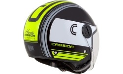 Scooter Helmets Cassida: Motociklininko šalmas Cassida Handy Metropolis Juoda/balta/juodai geltona/pilka