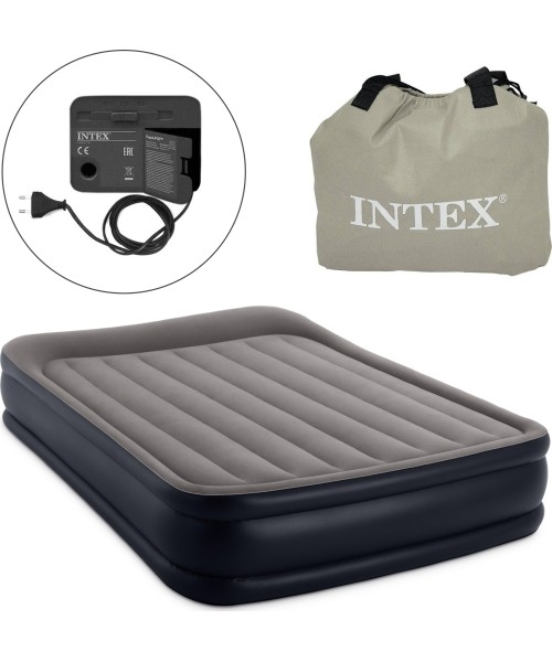 Pripučiami stovyklavimo kilimėliai Intex: Pripučiamas čiužinys 203x152cm su pompa Intex 64136ND