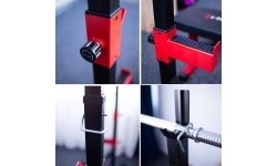 Barbell & Squat Stands HMS Premium: STR25 REGULIUOJAMI ŠTANGOS STOVAI HMS