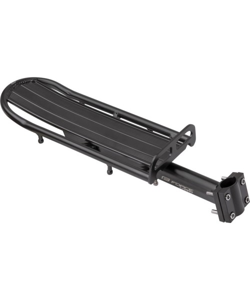 Aksesuarai bei priedai dviračiams : Dviračio bagažinė FORCE Carr,y tvirtinama ant balnelio stovo, 25.0-31.6mm, juoda