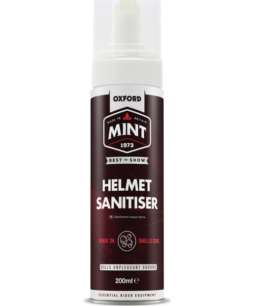 Šalmo priežiūra Mint: Helmet Sanitizer Foam Spray Mint 200ml