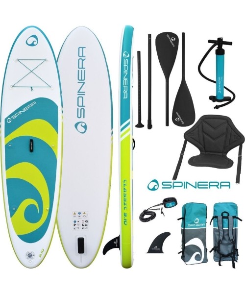 Irklentės Jobe (SUP) Spinera: Pripučiama irklentė Spinera Classic 9.10 Pack 3, 300x76x15cm