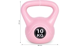 Aerobikos viniliniai ir neopreniniai hanteliai ModernHOME: Kettlebell kettle 10kg pratybų hantelis kamuolys fitneso svoris ro...