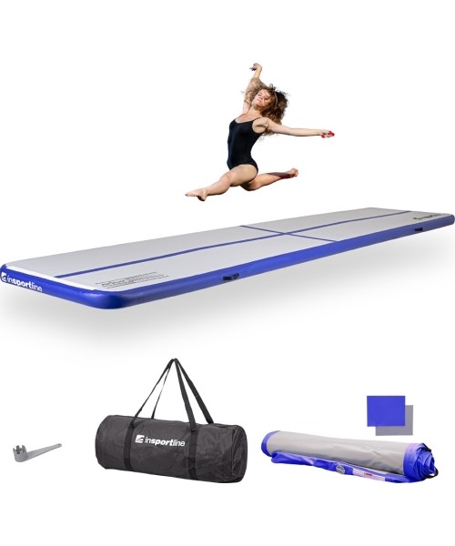Pripučiami kilimėliai inSPORTline: Pripučiamas mankštos kilimėlis inSPORTline Airstunt 500 x 100 x 10 cm, baltas