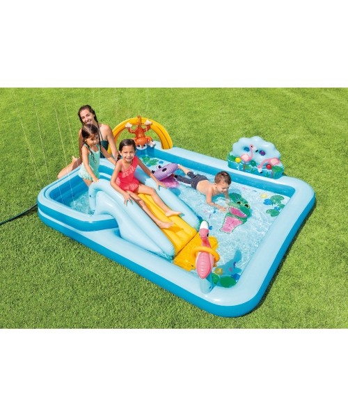 Children's Pools Intex: Vandens žaidimų aikštelės baseinas, baseinėlis, baseinėlis vaikams, čiuožykla INTEX 57161