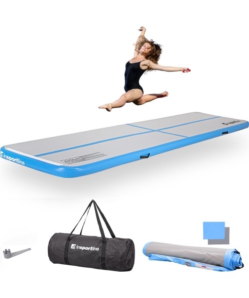 Pripučiami kilimėliai inSPORTline: Pripučiamas mankštos kilimėlis inSPORTline Airstunt 400 x 100 x 10 cm, baltas