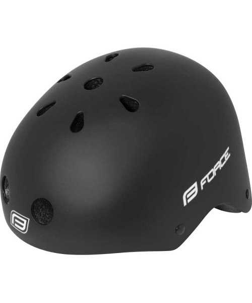 Aksesuarai bei priedai dviračiams : Šalmas FORCE BMX 54-58cm S-M (juodas matinis)