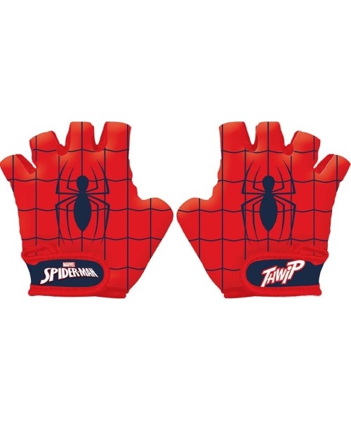 Aksesuarai bei priedai dviračiams : Pirštinės Spider Man vaikiškos S 4-6 metų