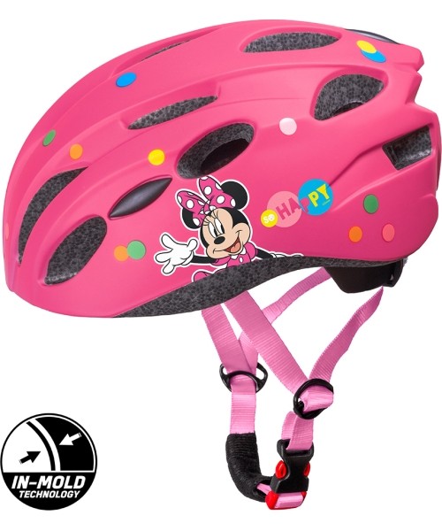 Gloves & Helmets & Accessories : Cycling Helmet Dvirtex Minnie, Size 52-56 cm, Pink