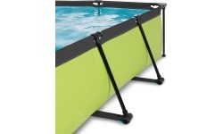 Above Ground Pools Exit: Baseinas EXIT Lime 220x150x65cm su stogeliu ir pompa su filtru - žalias