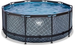 Above Ground Pools Exit: Baseinas EXIT Stone ø360 x 122 cm su pompa su filtru